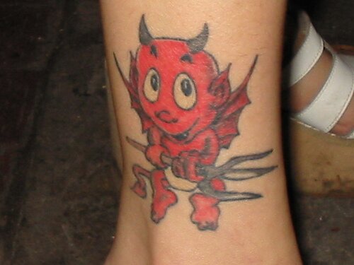 devil tattoo designs. Wonderful Cartoon Devil Tattoo