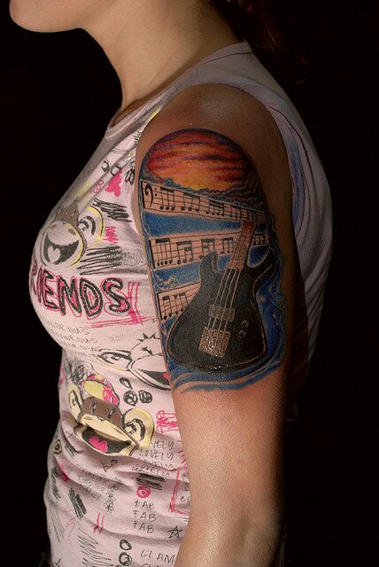 music tattoo gallery. Mind Blowing Music Tattoo